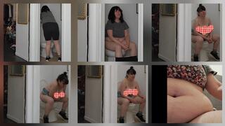 FROM PRE TRIP PEE TO AFTER HOT YOGA PEE AT GYM AND BACK HOME W YA CHAT PEE DUMP