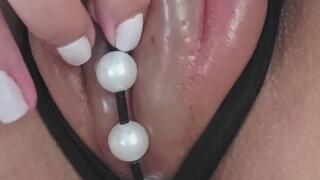 Big Pumped Pussy In Crotchless Panties!