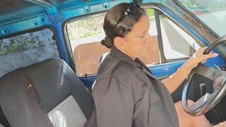 The worst day for a breakdown: Geral battles the ignition before work.