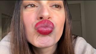 Lipstick Kiss Tease - Tongue and Teeth