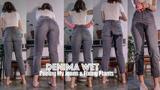 Wetting my Levis on purpose while working on my plants in rubber gloves