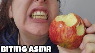 ASMR Apple Biting & Chewing - Mouth Sounds Close Up