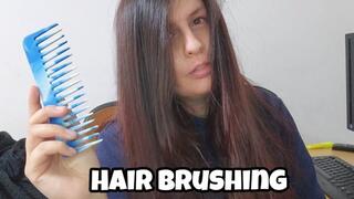 Long Brown Reddish Hair Brushing - Hair Play & Brushing Chubby Girl
