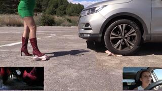 Under the Tire SUV Car Crush & High Heel Boot Stomp