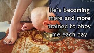 being trained to worship my feet