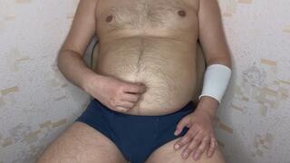 I slap my hairy belly b