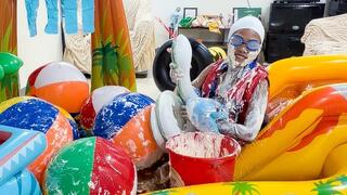 Looner Camylle Plays With Your Inflatable Toys Messy Style In An Inflatable Pool