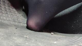 Sarah Drains The Battery Again - Pantyhose Foot View