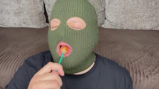 Bob sucks a sweet lollipop b