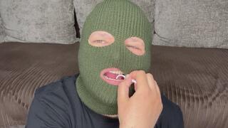 I brush my teeth with a toothpick b
