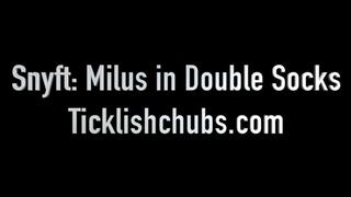 Snyft: Milus in Double Socks Making His Feet Extra Sensitive and Smelly While Make Worships Each Foot, Licks and Sucks Each Toe, and Finishes by Tickling Him (1080p HD)