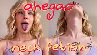 Ahegao, drool & neck fetish 4K