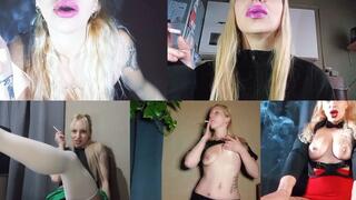 COMPILED smoking tits spitting