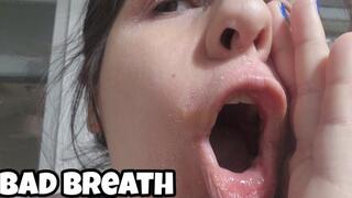 Bad Breath & Tooth Brushing - Mouth Care Close Up Chubby Girl