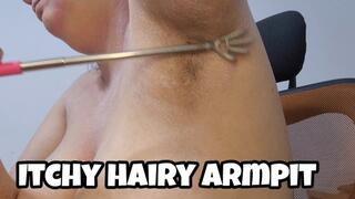 Itchy Hairy Armpits Scratching - Bushy Pit Hair Close Up