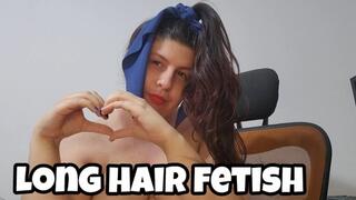 Long Hair Fetish - Brushing & Ponytail Play Chubby Girl