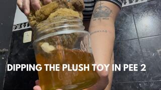 DIPPING THE PLUSH TOY IN PEE 2