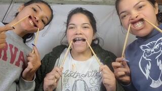 Our teeth are yellow from the chopsticks