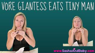 Vore Giantess Chews and Swallows Tiny Man in Sandwich - Unaware Giantess - Shrinking Fetish - Mukbang