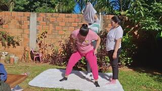 Intense fun with them outdoors