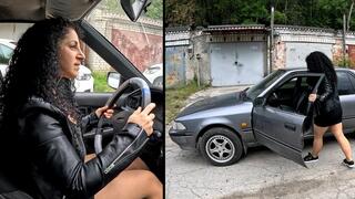 Rita is driving for the first time