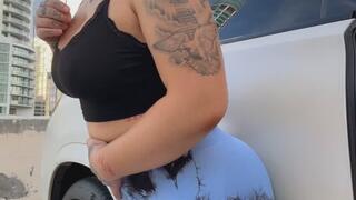 FARTS in Leggings on the Car!!