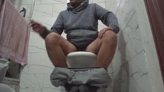 Smoking in the bathroom helps me de-stress