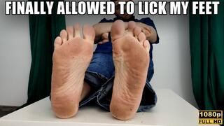 Finally Allowed To Lick My Feet - Full HD 1080p - KingMarti