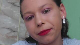 Red Lipstick Smoking Session – Slow Nose & Mouth Smoke Exhales