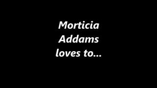 sexy morticia addams shows off feet and more