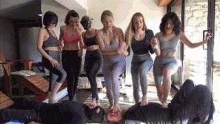 THE FEMDOM WEEKEND - BRUTAL trampling, sweaty feet licking