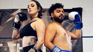 Irene Silver vs Demetri C. Silver - Dazed, Dizzy and Dominated! Mixed Boxing Femdom Beatdown
