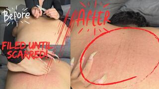 Pushing to the limit: file test, MY MOST HARDER SCRATCHING fingernails and toenails toring his back