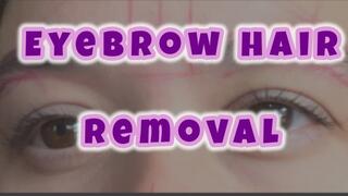 Plucking my eyebrows