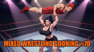 Mixed Wrestling Gooning #7D: Thigh Dominion Mind Control (Animated, Music, Text)