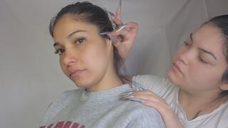 the ear of the thin girl
