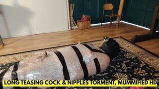 MUMMIFIED AND TEASED FOR 30 MINUTES, COCK AND NIPPLES TORMENT HD VERSION