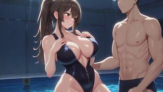 Underwater Breath Control Training | Tight Swimsuit & Pool Breath Hold Session