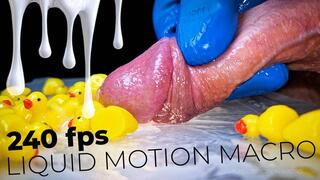 Wet & Messy Ducky Tease & Cumshot: 28min Artistic Premium Macro Slow Motion Physics Close Up Penis