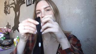 I SNIFF MY BLACK SMELLING PANTIES!