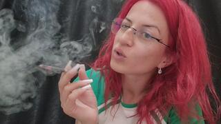 Chain Smoking Room Tease – Blowing Thick Cigarette Smoke Straight At You