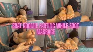 Foot massage and farts in face for my pathetic, submissive, gooner roommate