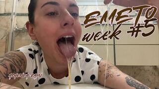 Thick drool puking. Spanish giantess throw up