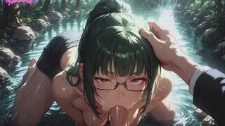 Maki Zenin Secret Forest Creampie Encounter AI animation