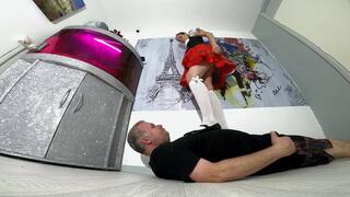 German Girl Trample FLOOR CAM (4K)