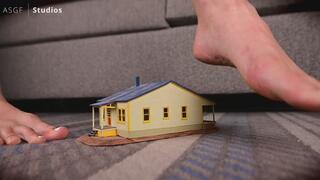 Homestead isn't safe! GIANTESS ATTACK! Towering GODDESS FLATTENS your home under her BIG BARE FEET!! - MOV copy