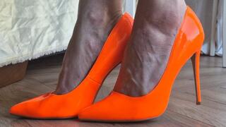 Neon Orange Heels & Shoeplay (mkv)