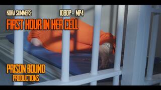 First Hour In Her Prison Cell : Kora Summers Locked Up in Her Prison Cell Shackled and Barefoot 4K - MOV