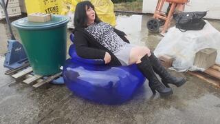 construction site with air chair