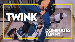 Twink Switcher Cowboy dominate Tonny with his boots and cum shoted in Tonny's socks!
